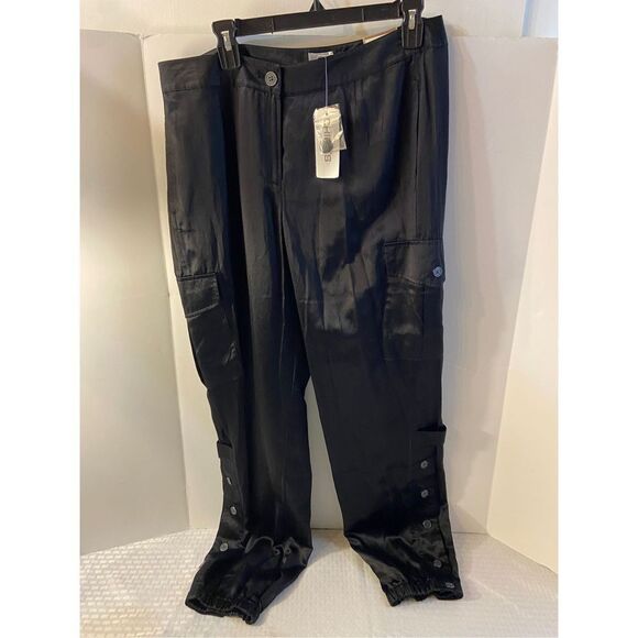 Chicos silk blend pants Ultimate Fit Casablanca cargo new size 2 Medium rn#79984 - Picture 3 of 8